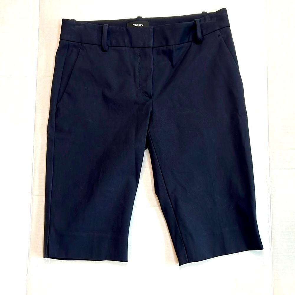Theory Dark Night Approach Twill basic capri shorts size 00